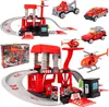 Malplay základňa hasičskej stanice na parkovisku s 3 autami Náhľad obrázku produktu 1