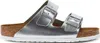 Birkenstock Damen Arizona Leder, Silber Metallic Silver, Produktbild-Vorschau 16
