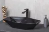 Lavabo asimmetrico nero 12,7x57,5 cm in Vetroceramica Anteprima dell’immagine prodotto 3