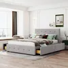 STILVORA Doppelbett 140x200 Polsterbett mit Lattenrost und Produktbild-Vorschau 1
