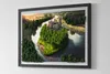 Moosbild mit Echtem Isländisch Moos - 60x40 cm - Schwarzer Produktbild-Vorschau 2