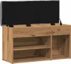 vidaXL Lavica na topánky Artisan dub 82x32x45,5 cm Materiál Náhľad obrázku produktu 3