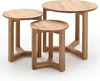 Couchtisch Asteiche Massiv 3er Set Produktbild-Vorschau 2