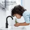 FORIOUS Rubinetto da bagno nero Miscelatore girevole a 360° Anteprima dell’immagine prodotto 5