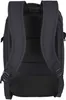 The back view of a dark gray backpack. Voir les images du produit