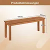 Panchina da giardino in legno COSTWAY, panca a due posti in Anteprima dell’immagine prodotto 3