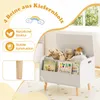 COSTWAY Speelgoedkist met deksel, 2-in-1 houten Productafbeelding-voorbeeld 5