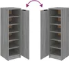 vidaXL Szafka na buty Szara Sonoma 30x35x100 cm Materiał Podgląd zdjęcia produktu 9