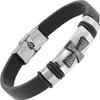 trendor 75801 Herren Leder-Armband Schwarz mit Kreuz 1 Náhled obrázku produktu