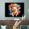 MuchoWow® - Leinwandbilder - Graffiti - Sommer - Schwein - Produktbild-Vorschau 4