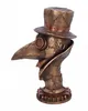 Bronzefarbene Steampunk Pestdoktor Figur als Büste 23 cm Produktbild-Vorschau 2
