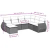 7-tlg. Garten-Sofagarnitur - mit Kissen Schwarz Poly Rattan Produktbild-Vorschau 8
