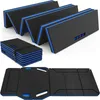A collage of images showing a foldable mechanic's mat in various states of use and storage. Voir les images du produit