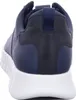 The back view of a blue and white sneaker. Produktbild-Vorschau
