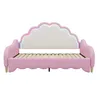 A pink daybed with a cloud-shaped headboard featuring LED lights. Podgląd zdjęcia produktu