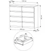 Komoda 120 cm 8 zásuvek skříňka FRAMIRE R-120-S8 antracit Náhled obrázku produktu 3