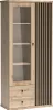 Vitrine Eiche mit schwarz CALLAO-161 Produktbild-Vorschau 1