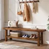 Tribesigns 140 cm Sitzbank aus Massivholz, Schuhbank zum Produktbild-Vorschau 5