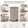 Pedaleimer 5l Braun Taupe - Treteimer Softclose Edelstahl Produktbild-Vorschau 8