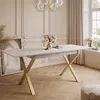 ARTON GOLD II 140 cm rozkladací stôl mramor Levanto - Náhľad obrázku produktu 1