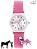 crystal blue Kinder Armbanduhr Mädchen mit Pferde Charm Produktbild-Vorschau 2