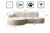 A diagram showing the dimensions of a sectional sofa. Podgląd zdjęcia produktu