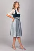 Edelnice Midi Dirndl Veronika Samt Petrol 44 Produktbild-Vorschau 5