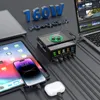 160W 5-Port USB PD Ladestation Dual USB-A QC3.0 + Dual Produktbild-Vorschau 8
