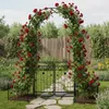 Relaxdays rozenboog van metaal, ronde boog met poort en 2 Productafbeelding-voorbeeld 5