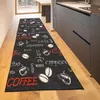 Teppich waschbar mit Coffee Schriftzug in schwarz Größe - Produktbild-Vorschau 1
