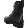 A black lace-up boot shown from the side. Produktbild-Vorschau