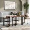 KOMFOTTEU Couchtisch 3er Set, Sofatisch oval mit 2 Produktbild-Vorschau 10