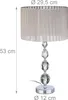 Relaxdays Tischlampe, 2er Set, Glasfuß, Stoffschirm, E27, Produktbild-Vorschau 4