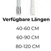 Weiß 80-120 cm Mini Teleskopstange Ohne Bohren Flex Produktbild-Vorschau 5