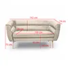Bettso Doppelsofa im skandinavischen Stil MARO / MG2206 Produktbild-Vorschau 3