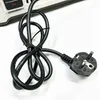 A close-up of a black power cord and plug. Náhled obrázku produktu