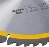 A close-up view of a circular saw blade, showing its teeth and markings. Náhled obrázku produktu