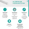 Aluminium Vierkantstab [60 x 60 mm Länge: 600 mm] Produktbild-Vorschau 3