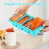 Silikon-Gefrierbehälter mit Deckel – große Eiswürfelform & Produktbild-Vorschau 2