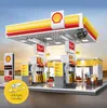A model of a Shell gas station with a shop and car wash. Podgląd zdjęcia produktu