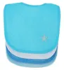 Bavoir bébé avec velcro coton 0+ bleu blanc turquoise 4pcs Voir les images du produit 9