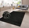 Teppich Hochflor Gemustert in Uni Design Schwarz Größe - Produktbild-Vorschau 3