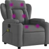 vidaXL Sedia da massaggio in tessuto grigio scuro Anteprima dell’immagine prodotto 1