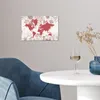 MuchoWow® Poster Weltkarte - Rosa - Weiß 30x20 cm - Plakate Produktbild-Vorschau 5