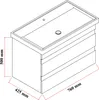 Waschtisch Set Lara | Waschbecken mit Unterschrank 80 cm | Produktbild-Vorschau 6