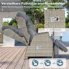 Rattansessel verstellbar mit Fußstütze und Tisch – Produktbild-Vorschau 5
