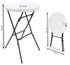 CASARIA® Stehtisch Ø 72 cm Klappbar Rund Stabil Garten 110 Produktbild-Vorschau 5