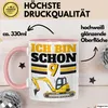 9. Geburtstag Geschenk Tasse Becher Jungs Bagger Ich Bin Produktbild-Vorschau 3