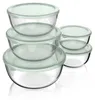Arendo Salatschüssel 5er Set mit Deckel, Glasschüssel 1L, Produktbild-Vorschau 1