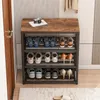 A shoe rack with shoes on display in a hallway. Náhľad obrázku produktu